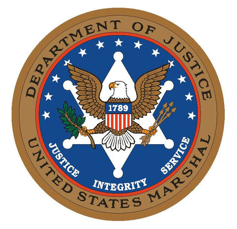 Department of Justice US Marshal Sticker Military Armed Forces Decal M277 - Winter Park Products