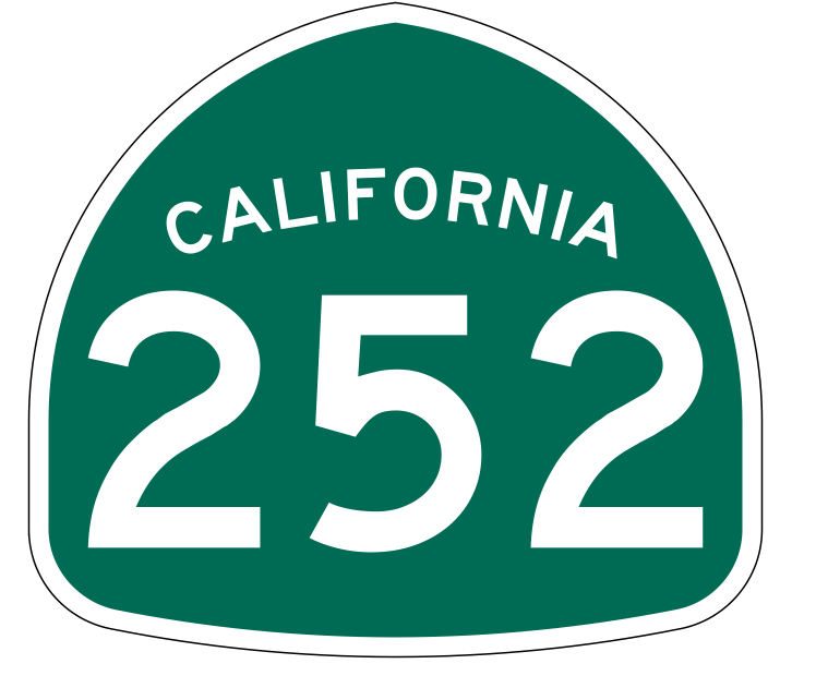 California State Route 252 Sticker Decal R1302 Highway Sign - Winter Park Products