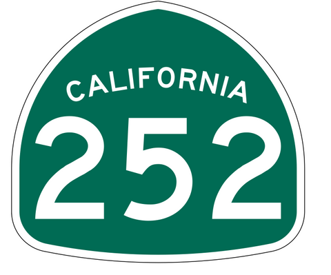 California State Route 252 Sticker Decal R1302 Highway Sign - Winter Park Products