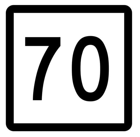 Connecticut State Highway 70 Sticker Decal R5099 Highway Route Sign