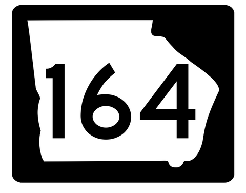 Georgia State Route 164 Sticker R3830 Highway Sign
