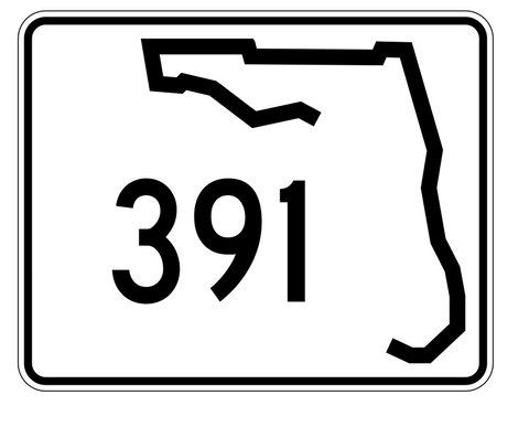 Florida State Road 391 Sticker Decal R1553 Highway Sign - Winter Park Products