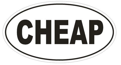 CHEAP Oval Bumper Sticker or Helmet Sticker D1813 Euro Oval - Winter Park Products