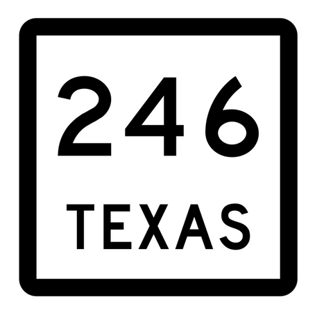 Texas State Highway 246 Sticker Decal R2542 Highway Sign