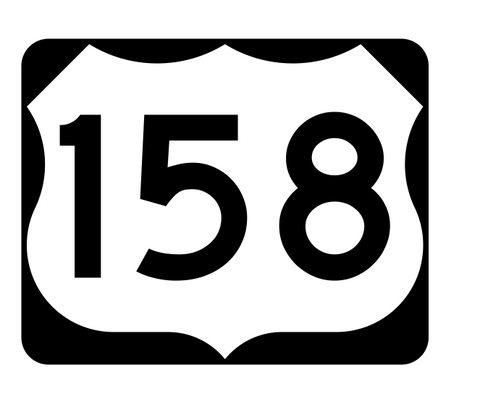 US Route 158 Sticker R2117 Highway Sign Road Sign - Winter Park Products