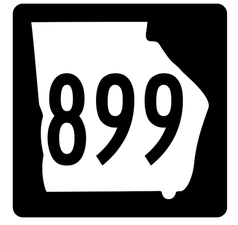 Georgia State Route 899 Sticker R4102 Highway Sign Road Sign Decal
