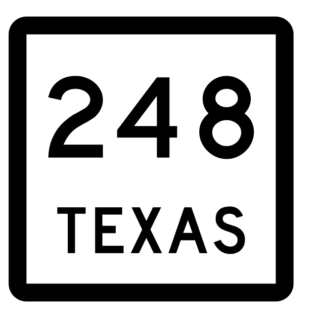 Texas State Highway 248 Sticker Decal R2544 Highway Sign
