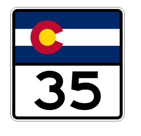 Colorado State Highway 35 Sticker Decal R1793 Highway Sign - Winter Park Products