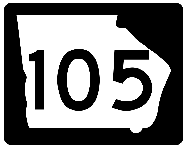 Georgia State Route 105 Sticker R3648 Highway Sign