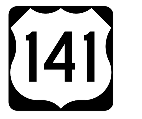 US Route 141 Sticker R1971 Highway Sign Road Sign - Winter Park Products