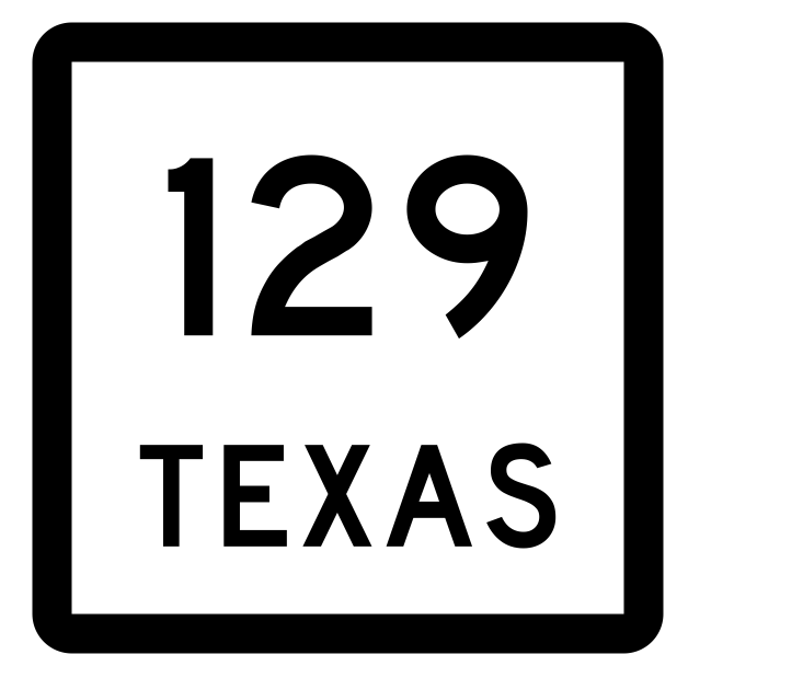 Texas State Highway 129 Sticker Decal R2429 Highway Sign - Winter Park Products