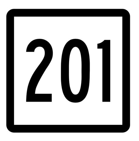 Connecticut State Highway 201 Sticker Decal R5211 Highway Route Sign