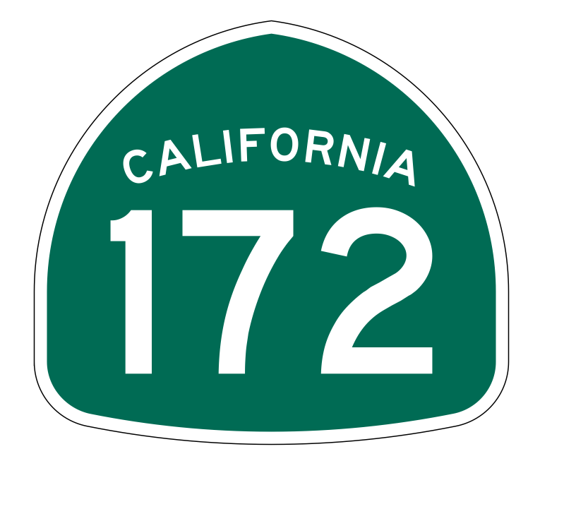 California State Route 172 Sticker Decal R1242 Highway Sign - Winter Park Products