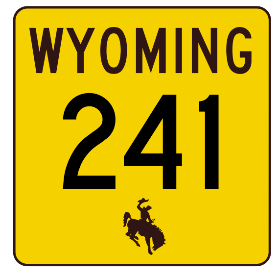 Wyoming Highway 241 Sticker R3482 Highway Sign