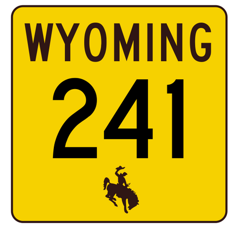 Wyoming Highway 241 Sticker R3482 Highway Sign