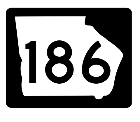 Georgia State Route 186 Sticker R3852 Highway Sign