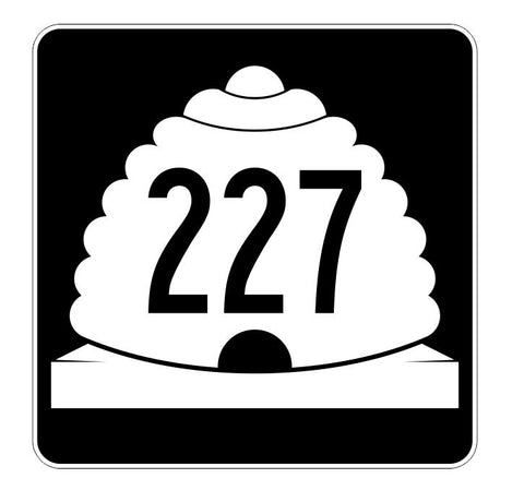 Utah State Highway 227 Sticker Decal R5521 Highway Route Sign