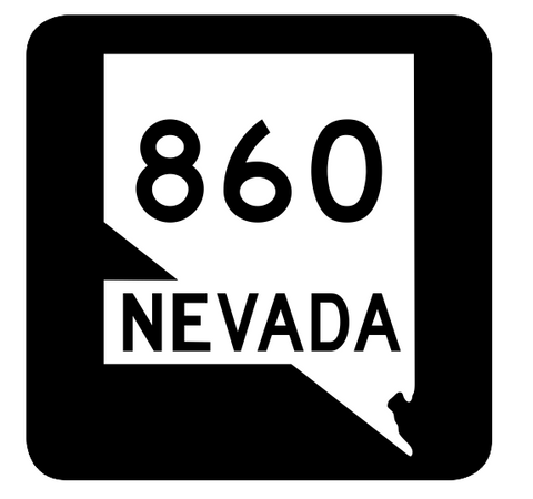 Nevada State Route 860 Sticker R3164 Highway Sign Road Sign