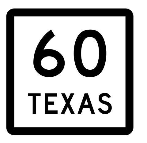 Texas State Highway 60 Sticker Decal R2361 Highway Sign - Winter Park Products
