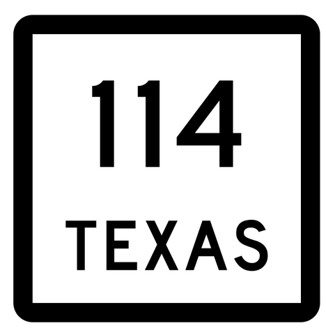 Texas State Highway 114 Sticker Decal R2415 Highway Sign - Winter Park Products