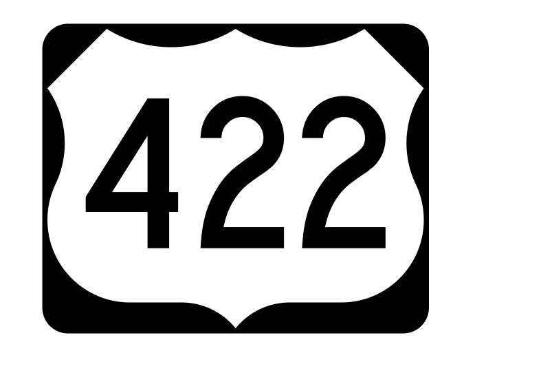 US Route 422 Sticker R2200 Highway Sign Road Sign - Winter Park Products