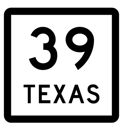 Texas State Highway 39 Sticker Decal R2293 Highway Sign - Winter Park Products