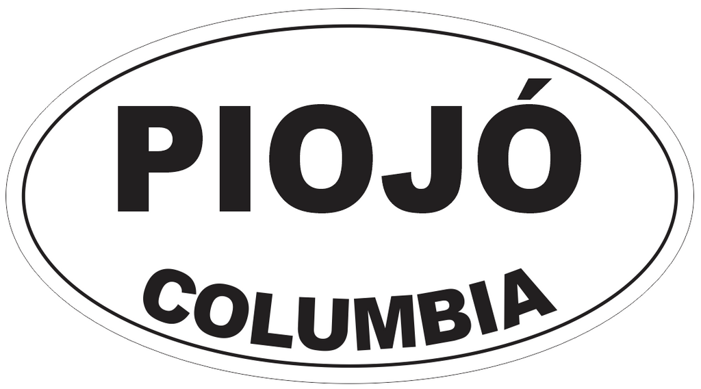 Piojo Columbia Oval Bumper Sticker or Helmet Sticker D4267