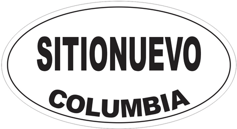 Sitionuevo Columbia Oval Bumper Sticker or Helmet Sticker D4874