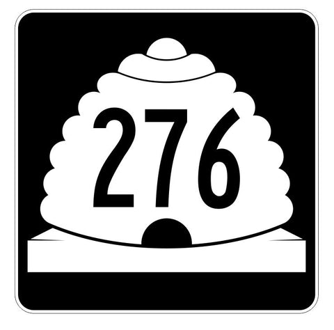Utah State Highway 276 Sticker Decal R5545 Highway Route Sign
