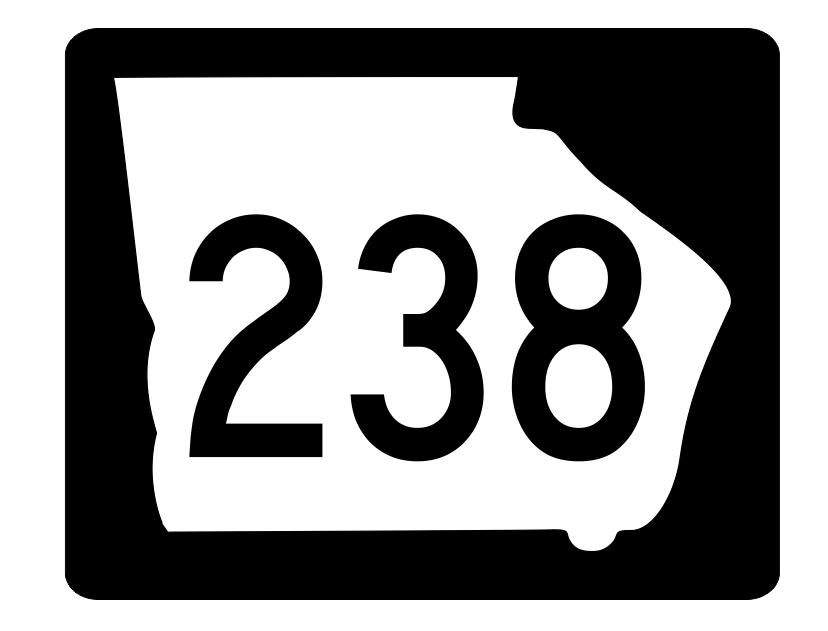 Georgia State Route 238 Sticker R3904 Highway Sign