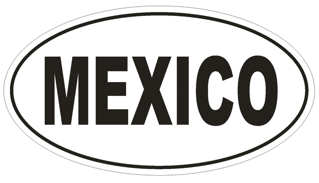 MEXICO Oval Bumper Sticker or Helmet Sticker D2124 Country Euro oval - Winter Park Products