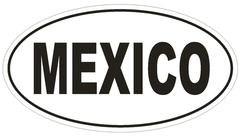 MEXICO Oval Bumper Sticker or Helmet Sticker D2124 Country Euro oval - Winter Park Products