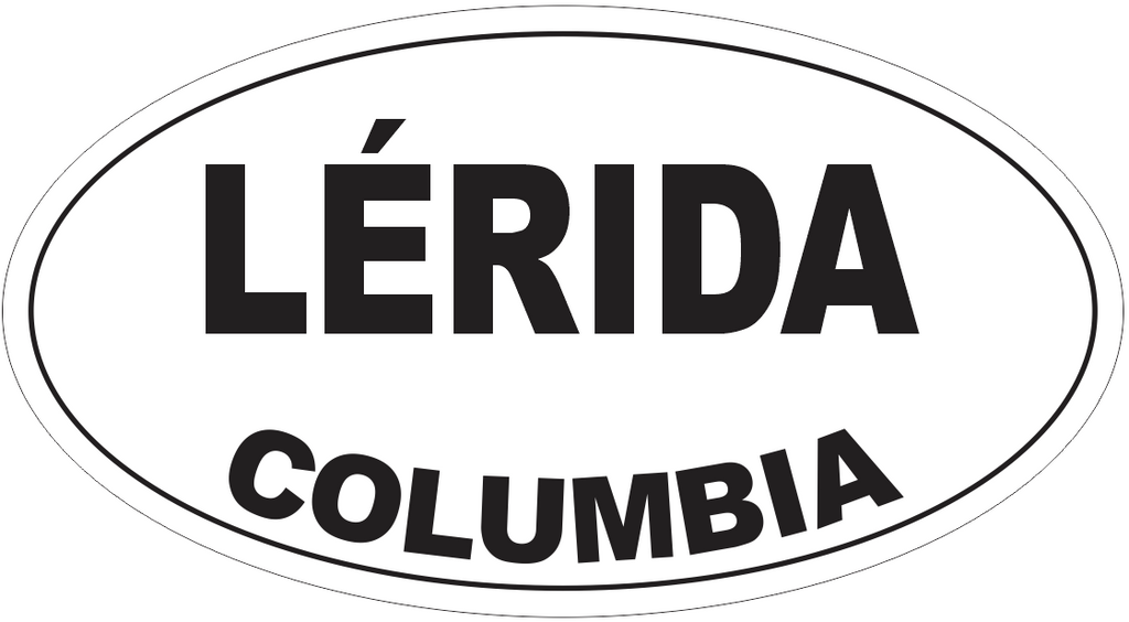 Lerida Columbia Oval Bumper Sticker or Helmet Sticker D4720