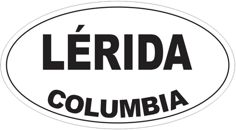 Lerida Columbia Oval Bumper Sticker or Helmet Sticker D4720