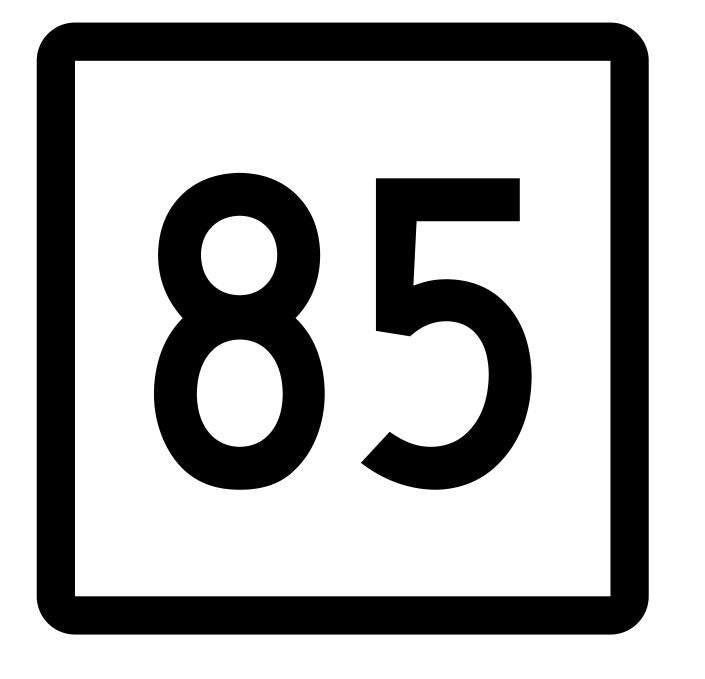 Connecticut State Highway 85 Sticker Decal R5113 Highway Route Sign