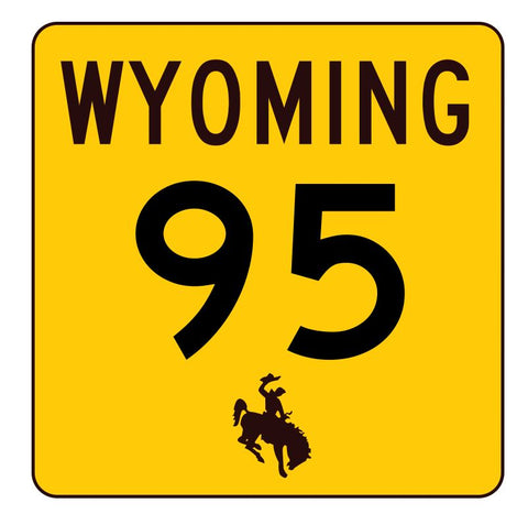 Wyoming Highway 95 Sticker R3415 Highway Sign