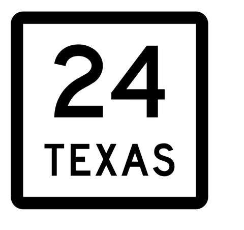 Texas State Highway 24 Sticker Decal R2278 Highway Sign - Winter Park Products