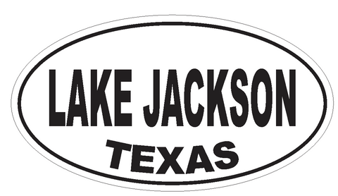 Lake Jackson Texas Oval Bumper Sticker or Helmet Sticker D3593 Euro Oval - Winter Park Products