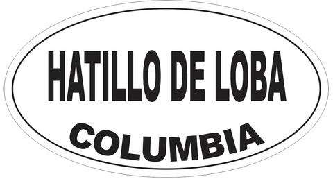 Hatillo de Loba Columbia Oval Bumper Sticker or Helmet Sticker D5546