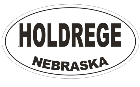 Holdrege Village Oval Bumper Sticker or Helmet Sticker D5089 Oval