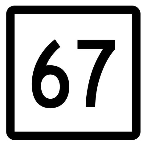 Connecticut State Highway 67 Sticker Decal R5096 Highway Route Sign