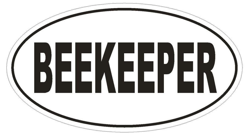 BEEKEEPER Oval Bumper Sticker or Helmet Sticker D1792 Euro Oval - Winter Park Products