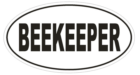 BEEKEEPER Oval Bumper Sticker or Helmet Sticker D1792 Euro Oval - Winter Park Products