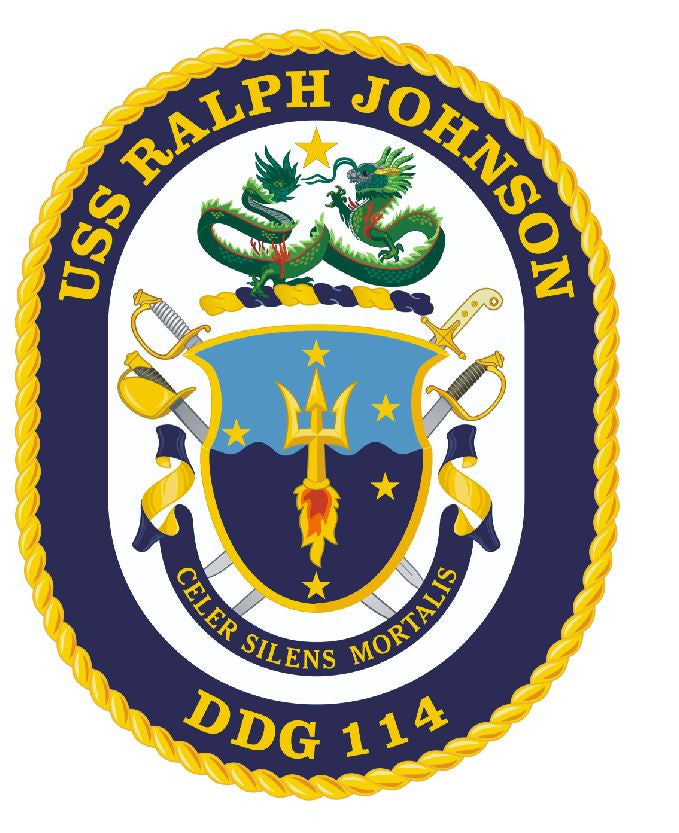 USS Ralph Johnson Sticker Military Armed Forces Navy Decal M236 - Winter Park Products