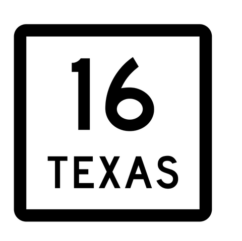 Texas State Highway 16 Sticker Decal R2270 Highway Sign - Winter Park Products