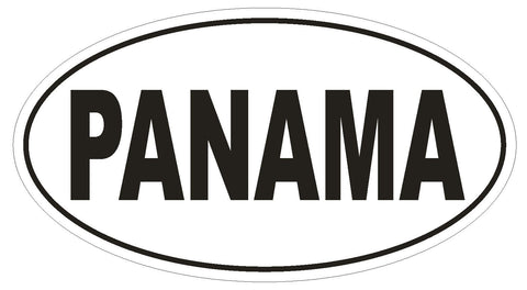 Panama Oval Bumper Sticker or Helmet Sticker D2169 Euro Oval Country Code - Winter Park Products