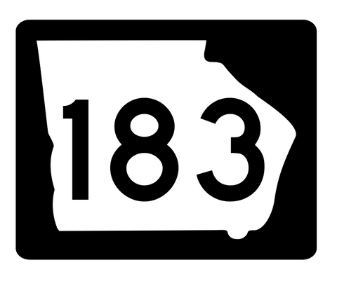 Georgia State Route 183 Sticker R3849 Highway Sign