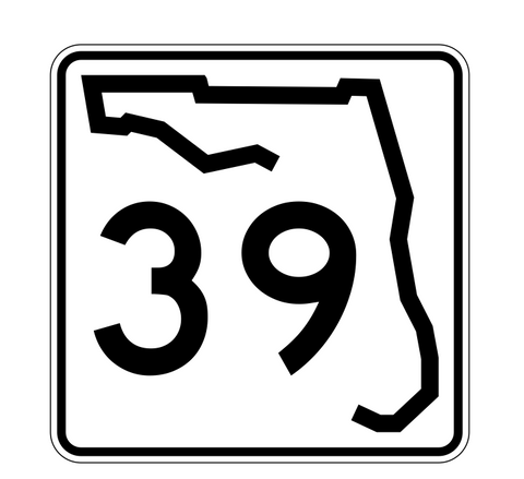 Florida State Road 39 Sticker Decal R1373 Highway Sign - Winter Park Products