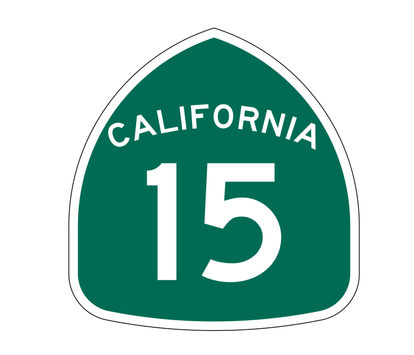 California State Route 15 Sticker Decal R1125 Highway Sign - Winter Park Products