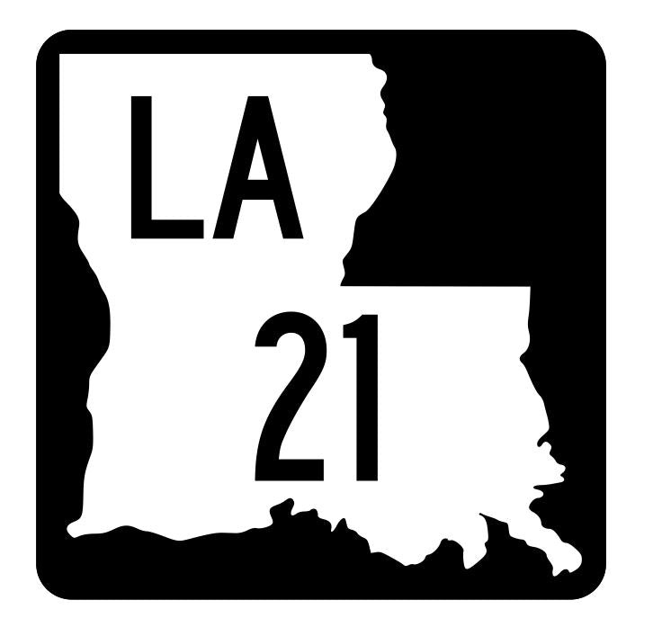Louisiana State Highway 21 Sticker Decal R5748 Highway Route Sign